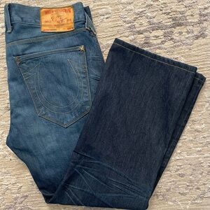 True Religion - all cotton denim blue jeans Size 38W x 30.5L
